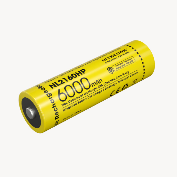 Аккумулятор NiteCore NL2160HP 21700 20A (Li-Ion 6000mAh*3.6V=21,6Wh)